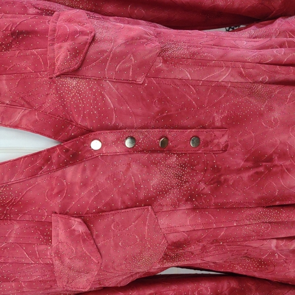 New Directions Shirt Blouse, Size Large, red - Picture 2 of 8
